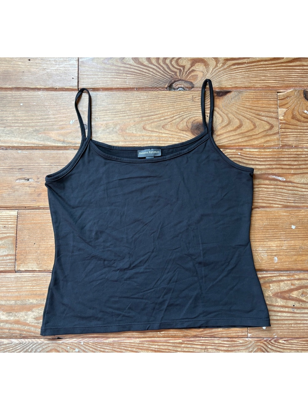 Banana Republic Black Stretch Cami Tank Top Size Medium Basic Layering